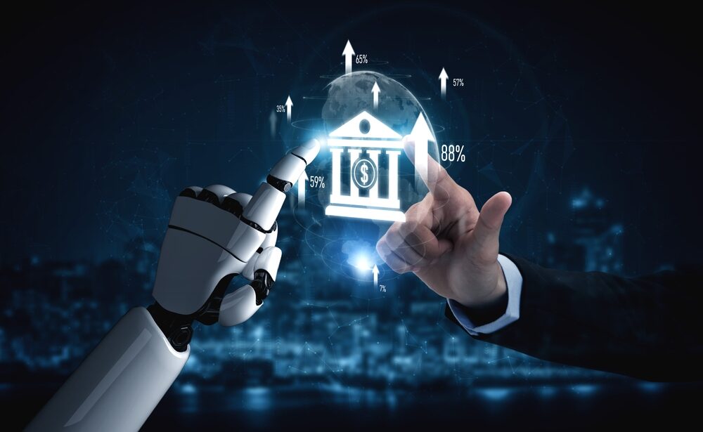 Illustrazione sull'Intelligenza Artificiale e i Pagamenti nel Retail