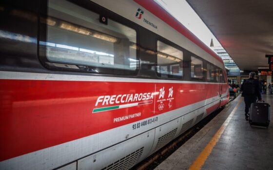 Treno Frecciarossa in corsa